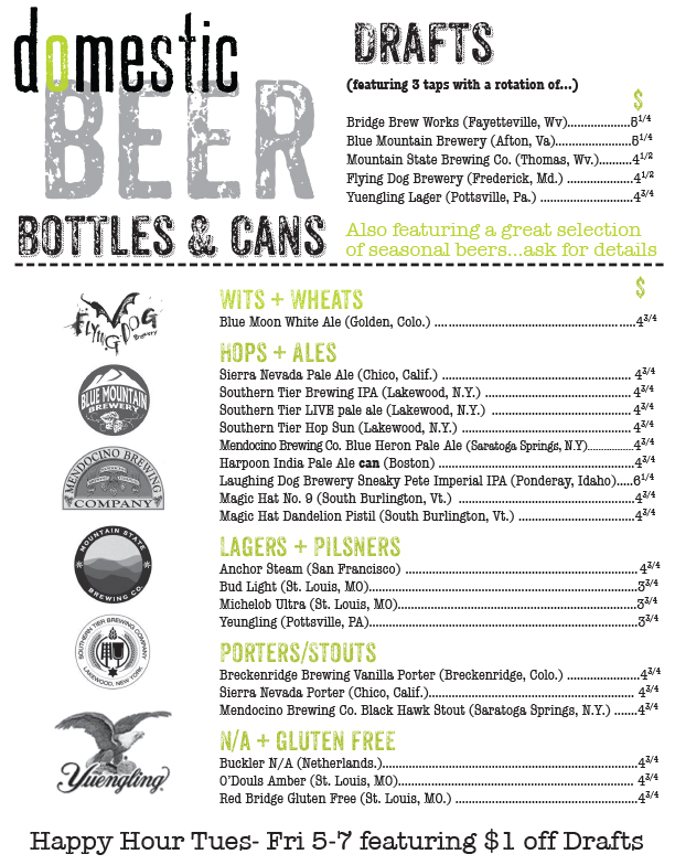 beer menu