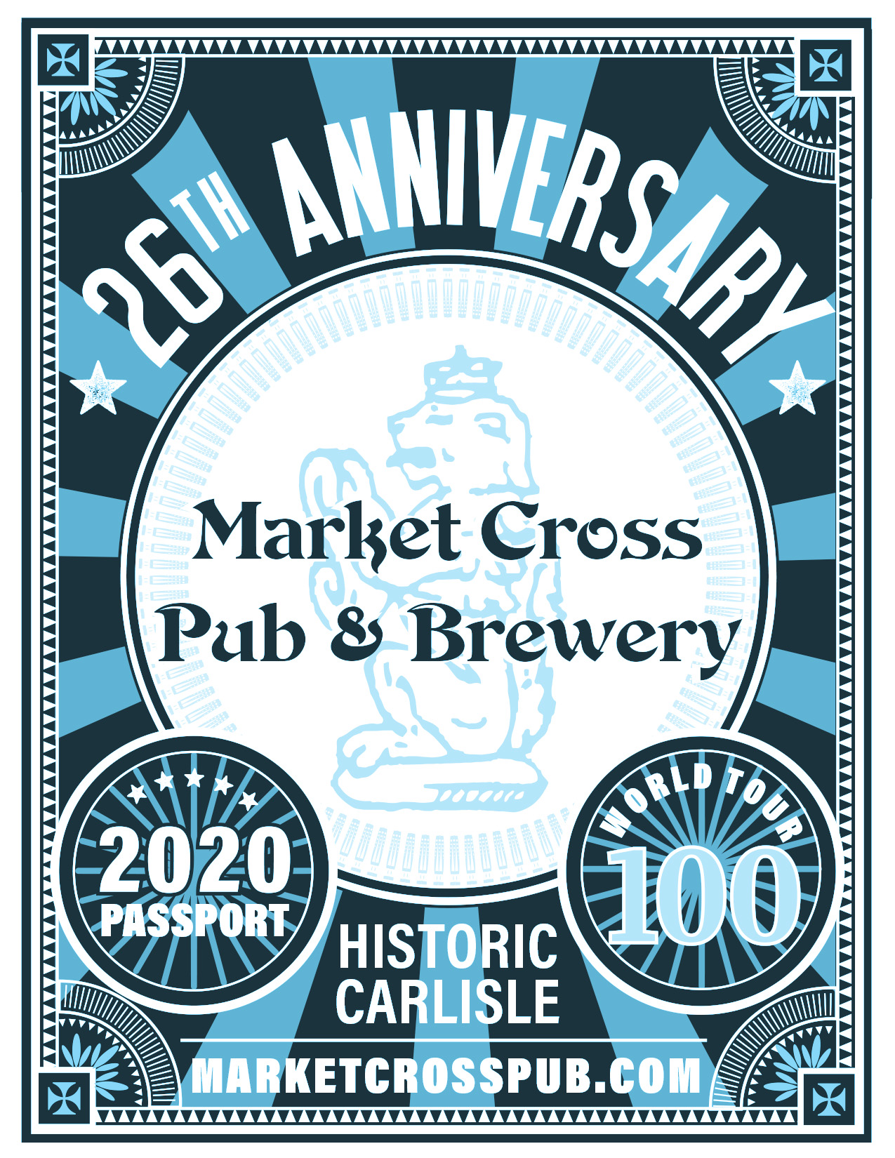 Cover for Market Cross Pub's 2020 beer passport booklet