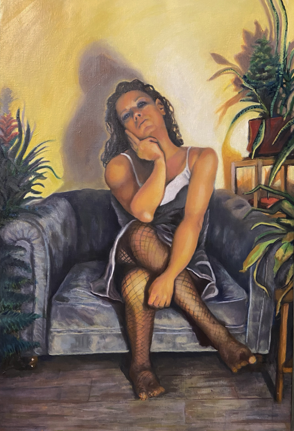 <i>Goodbye Horses</i>. Oil on canvas, 24x36 inches created in 2023.