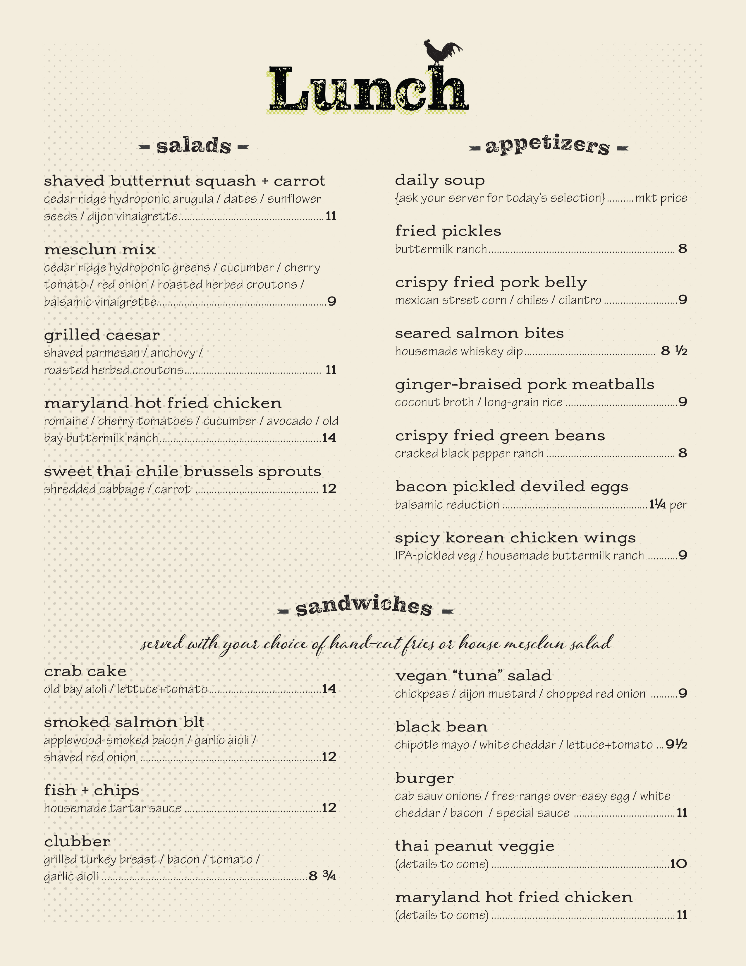beer menu